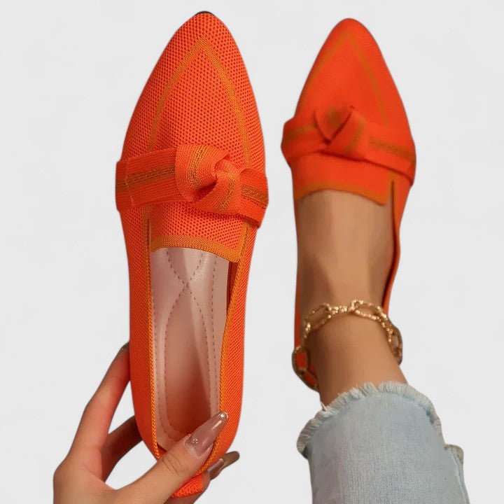 Marceline – Mocassins Plats Confort à Nœud Tressé