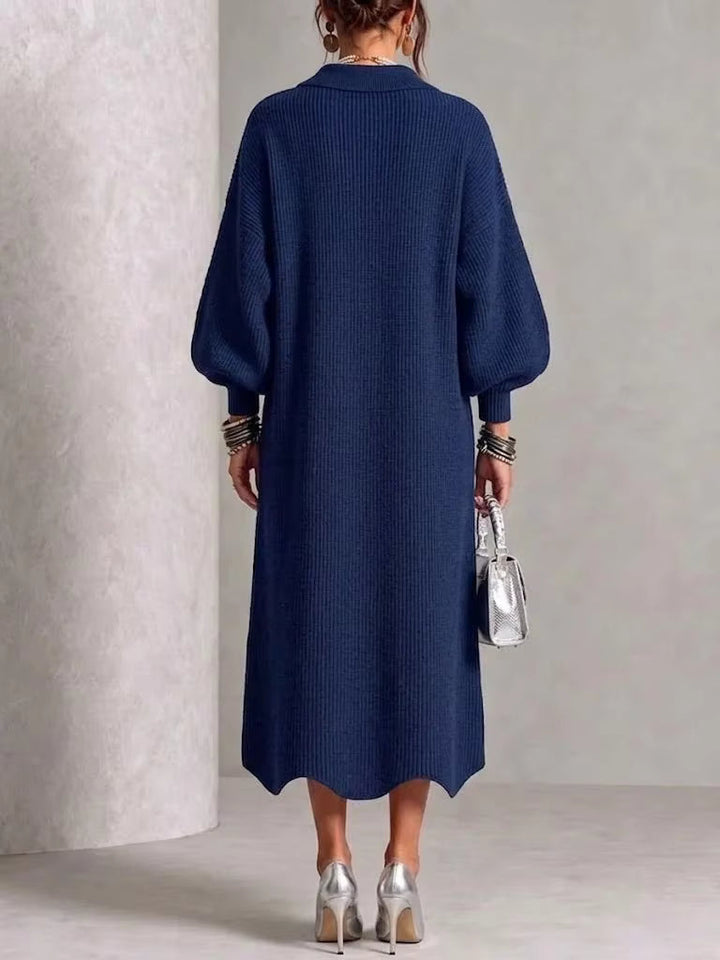 Clarie | Robe Longue Boutonnée Couvrant le Ventre
