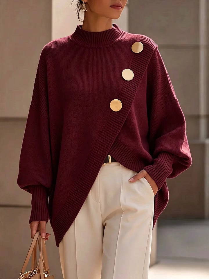 Celia | Pull en Maille à Détails Boutons