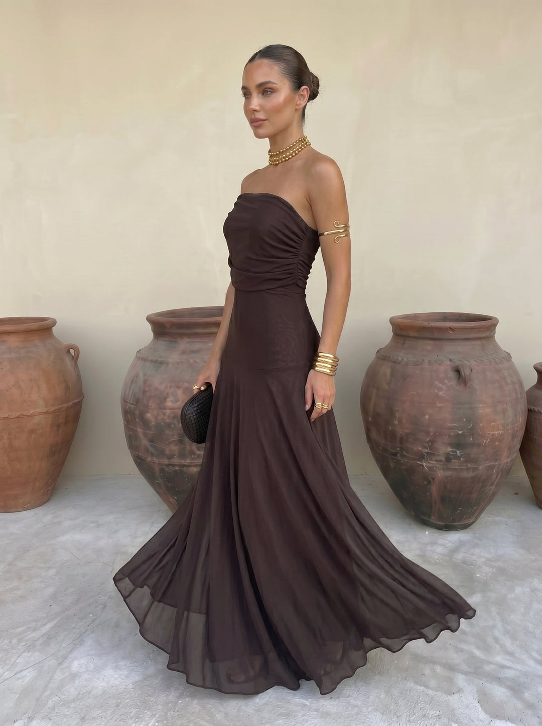 Robe Élégante Simba en Tulle de Soie - Maison Élise