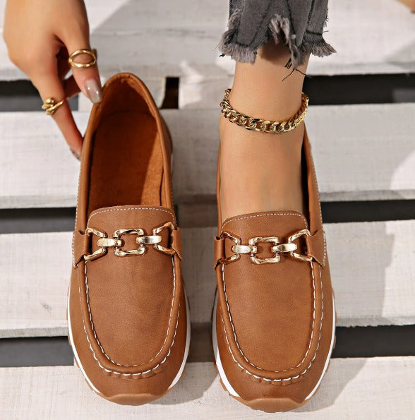 Ella | Mocassins Plats Orthopédiques à Boucle