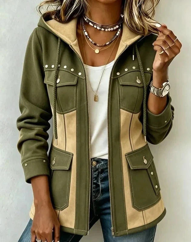 MAISON ÉLISE | Veste à Capuche Bi-Matière Véronique
