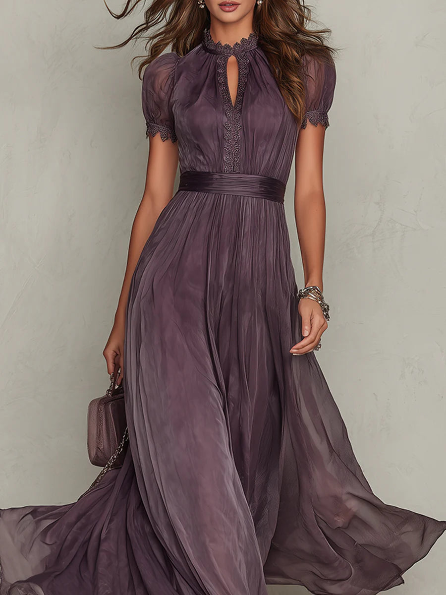 Robe Longue Flavia en Tissu Luxueux - Élégance Inégalée chez Maison Élise