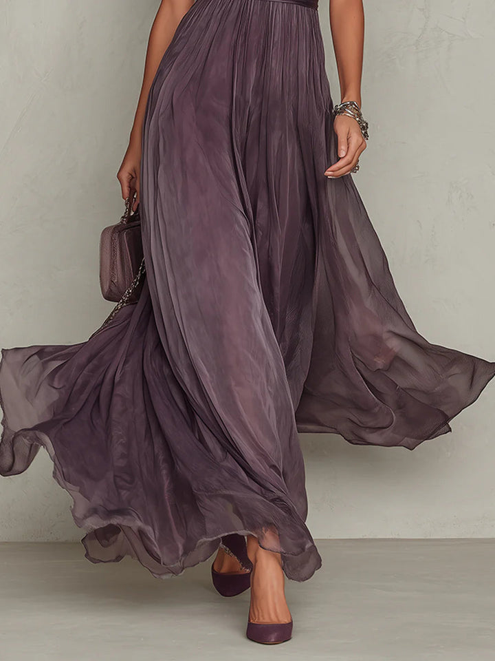 Robe Longue Flavia en Tissu Luxueux - Élégance Inégalée chez Maison Élise