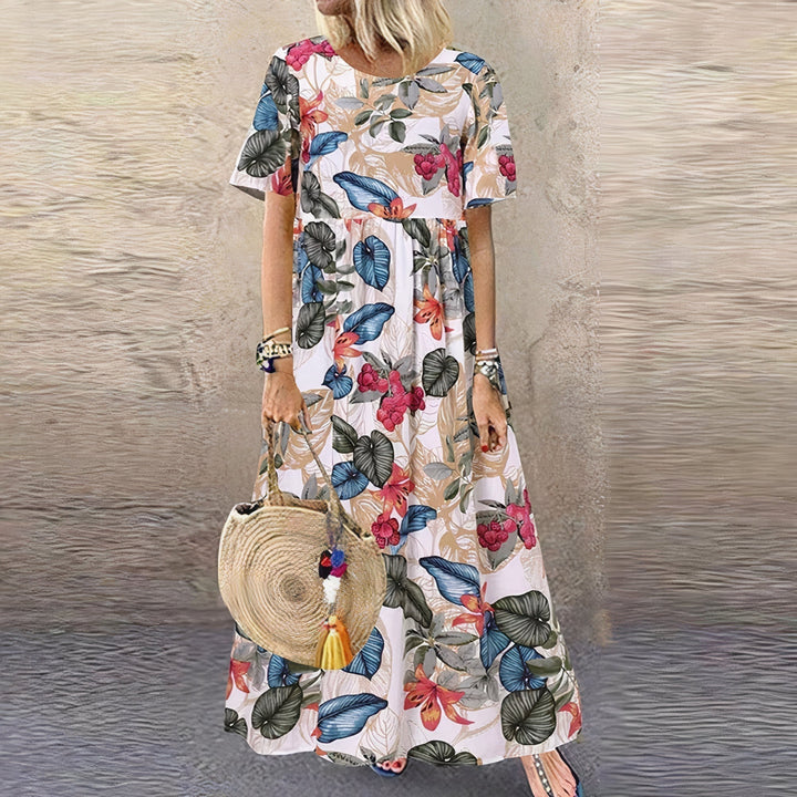 Lovi | Robe Midi Fleurie à Manches Papillon