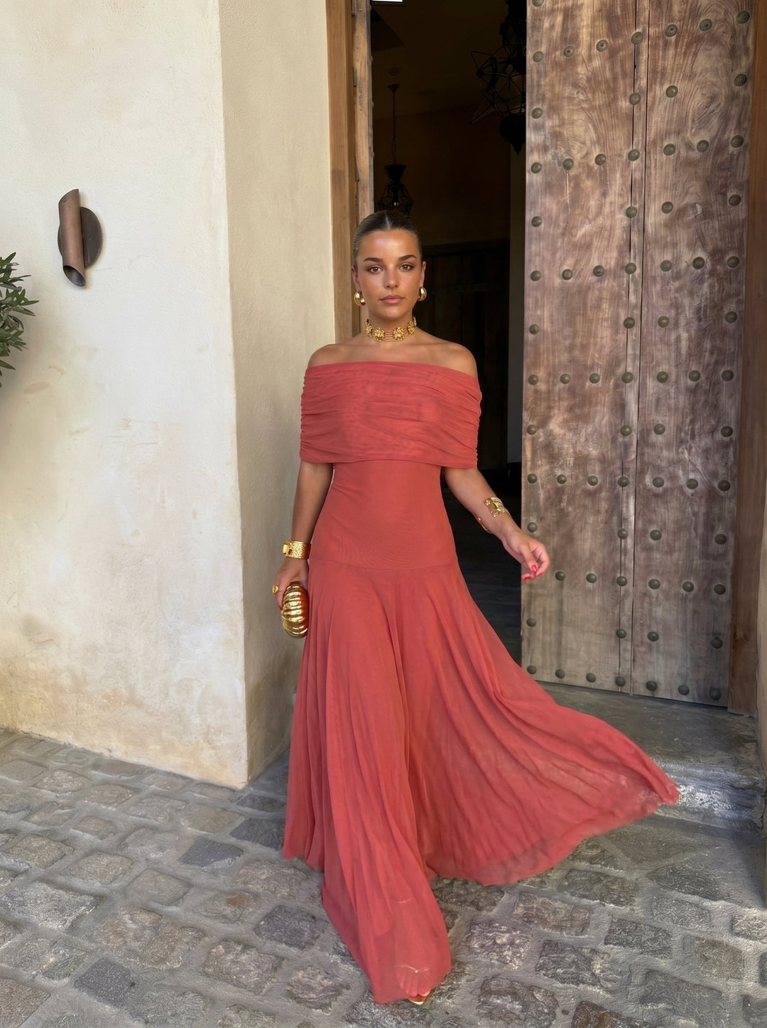 Robe Toledo en Soie Élégante pour Femme - Maison Élise