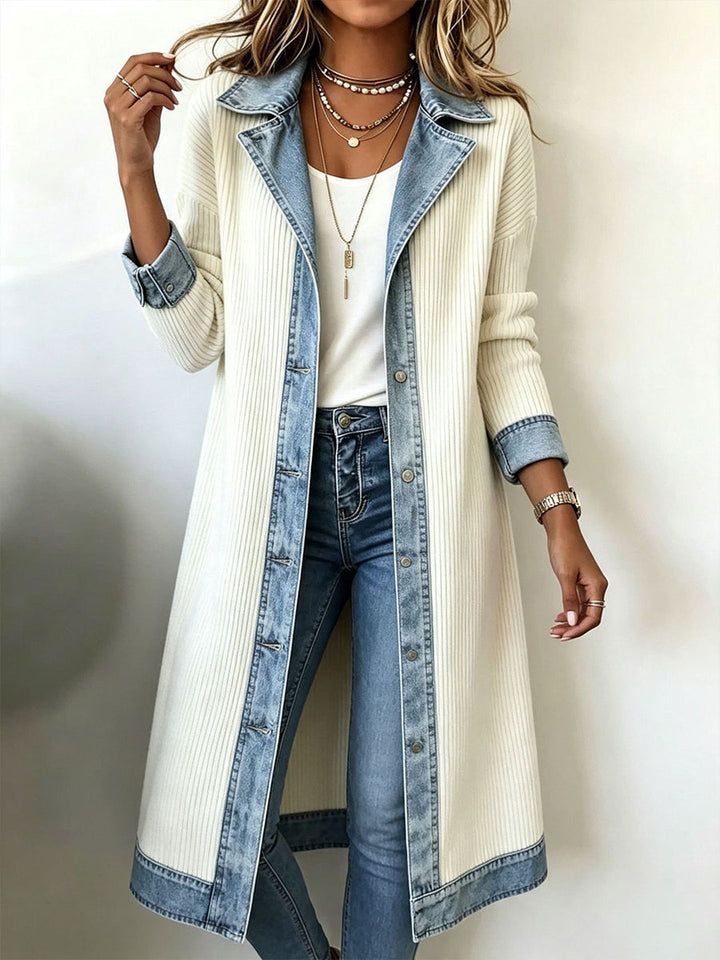 Gilet long Céleste écru