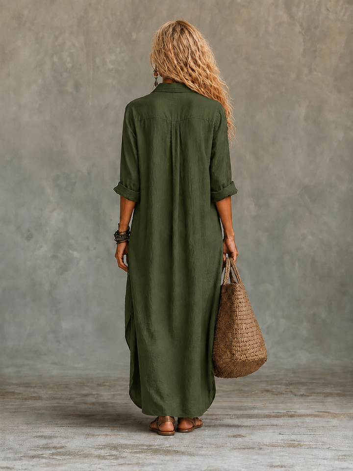 Vivienne | Robe Longue Boutonnée