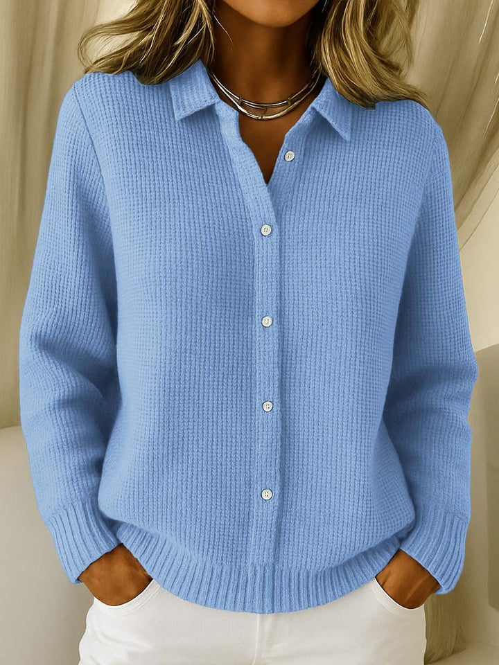 Cardigan Boutonné en Maille Douce | Manches Longues Classiques