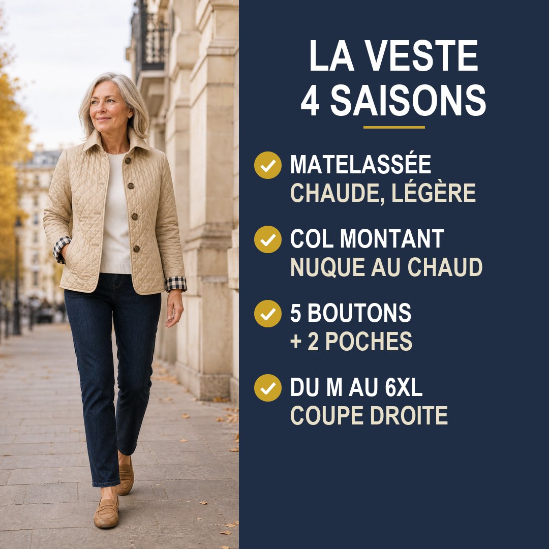 Veste Eleanor Whitmore — Matelassée Mi-Saison
