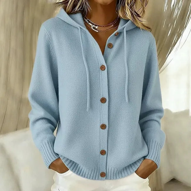 Goldie | Cardigan Boutonné à Capuche