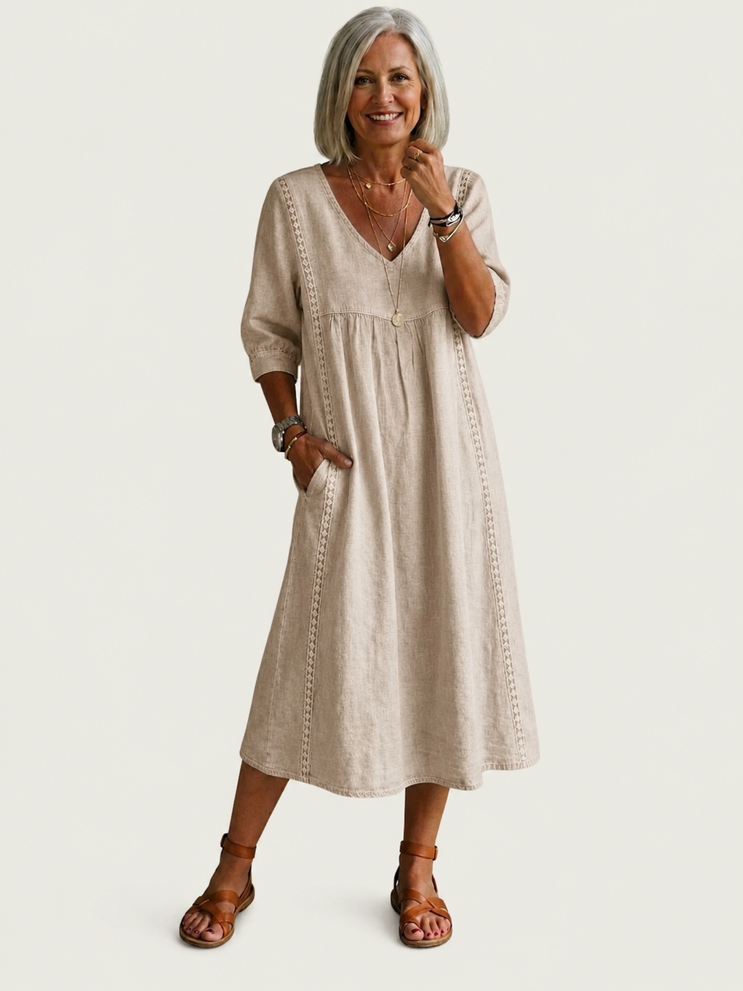 Juliette | Robe Longue Trapèze Élégante