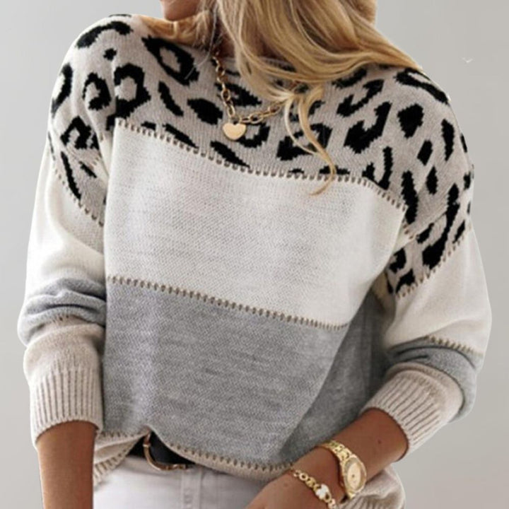 Fleur | Pull à Imprimé Léopard