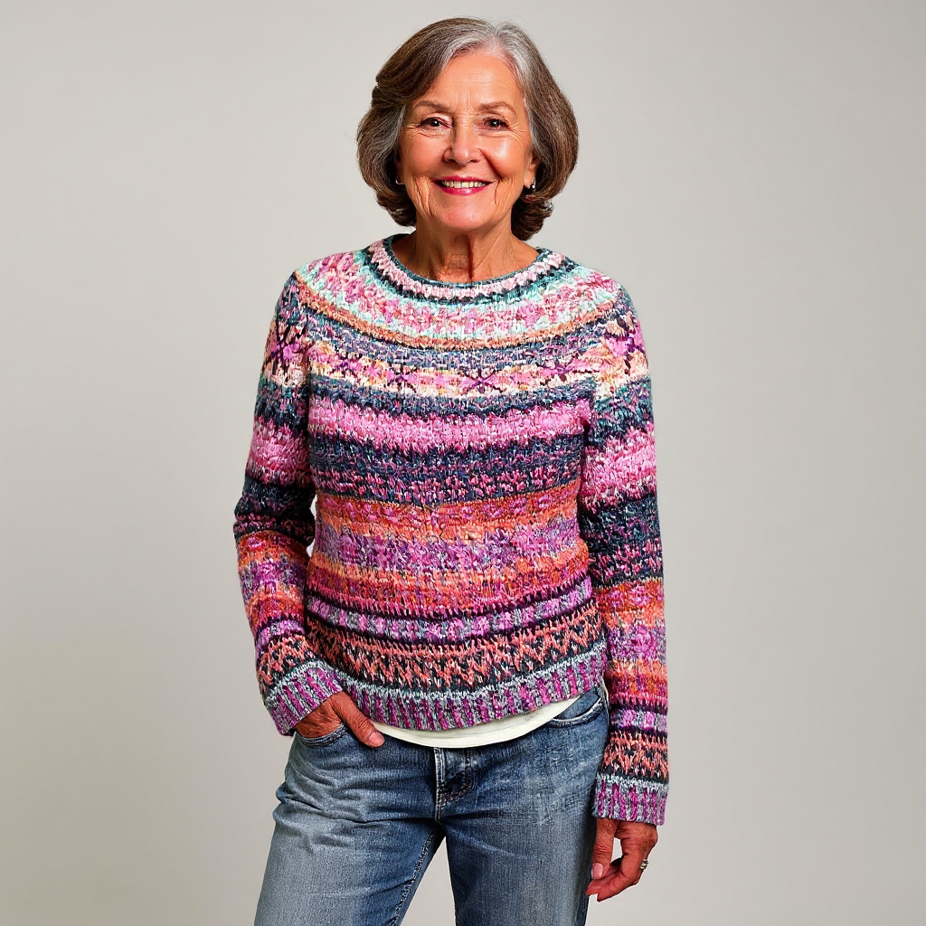Pull Maille Chinée Rose Élina