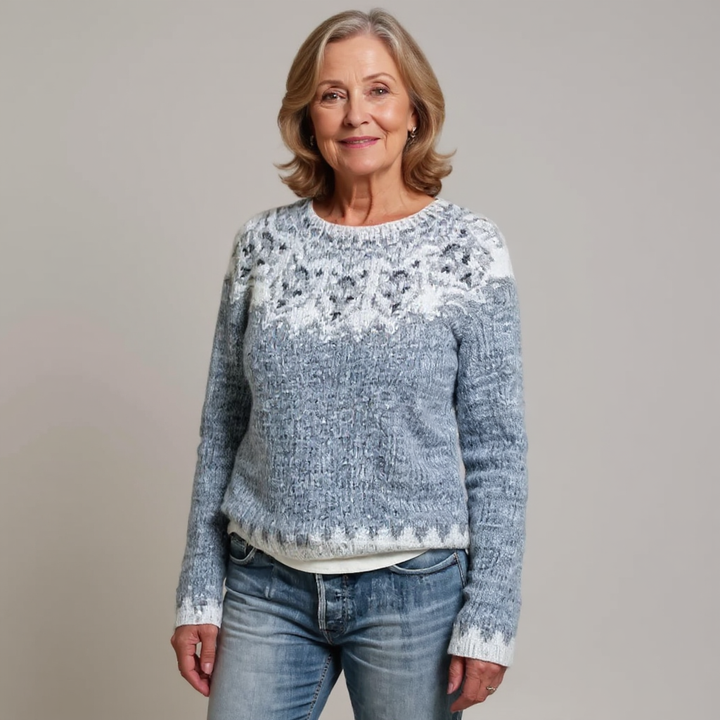 Pull Maille Empiècement Givré Léa