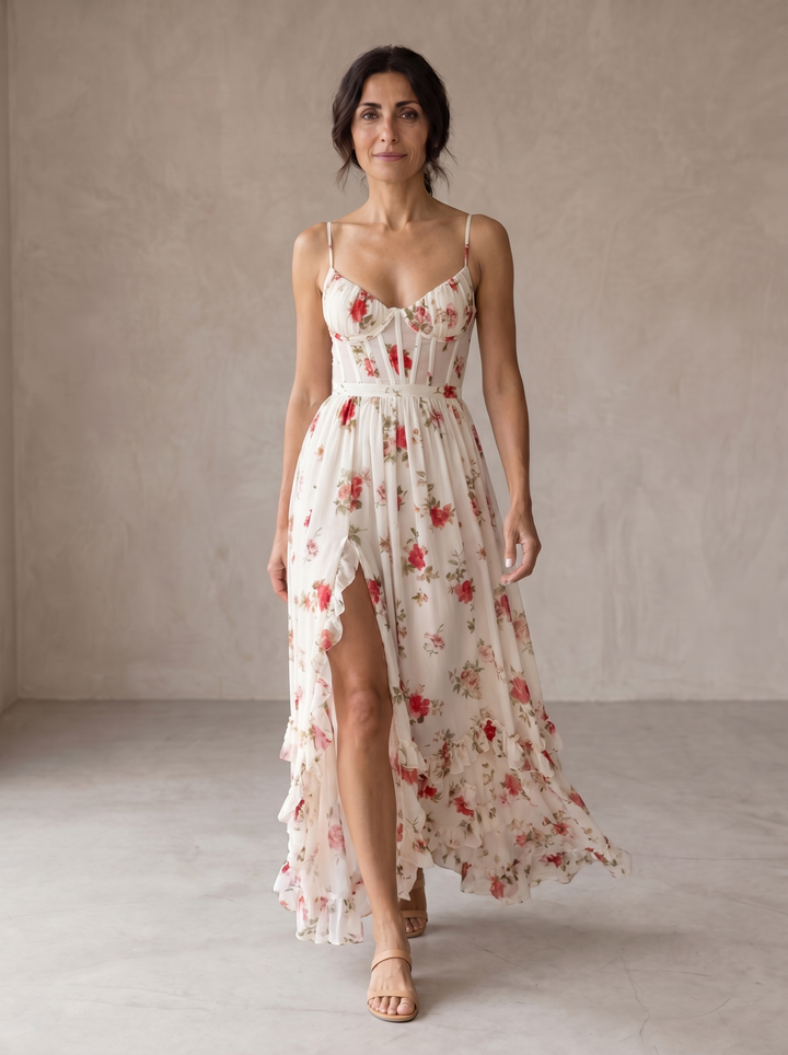 Robe Florale Romantique Scarlett | Élégance et Sophistication
