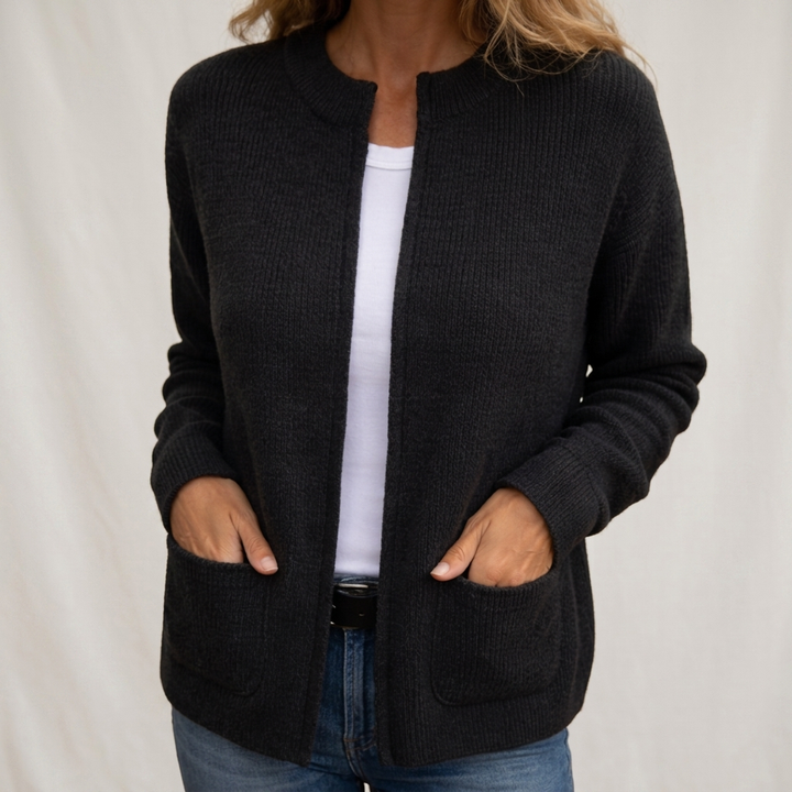 Diane | Cardigan Zippé en Maille Douce