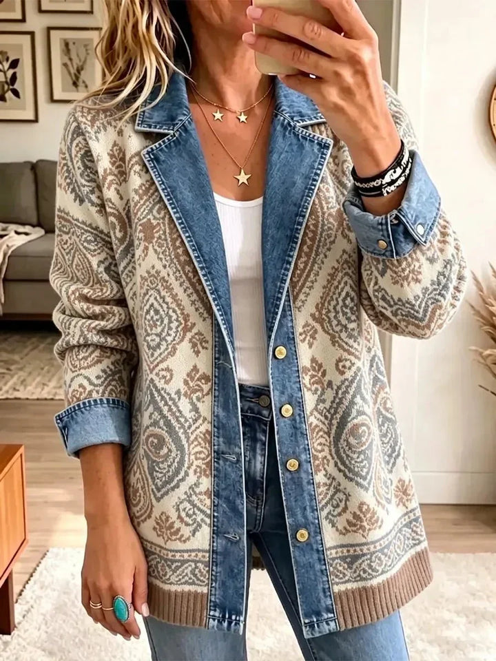 Amelia | Veste Patchwork Ethnique Rétro