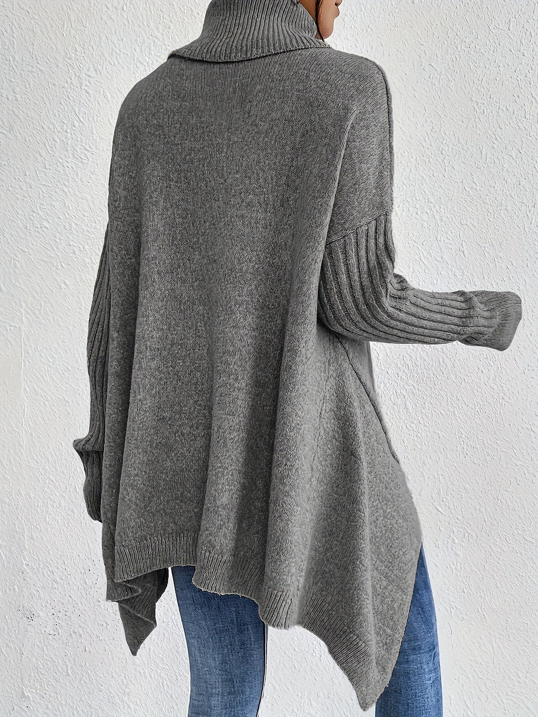 Isabelle | Pull Oversize à Col Roulé avec Doublure Chaude