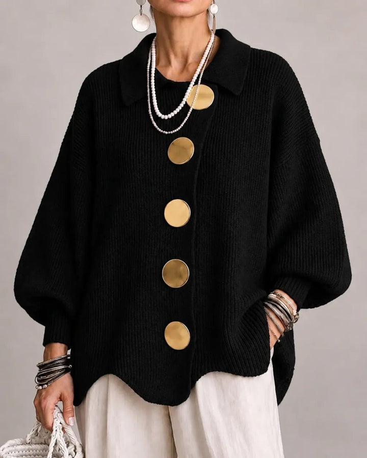 Karina | Cardigan Oversize à Col et Boutons