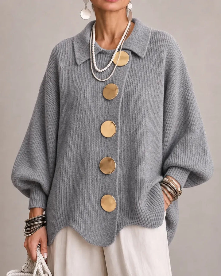 Karina | Cardigan Oversize à Col et Boutons