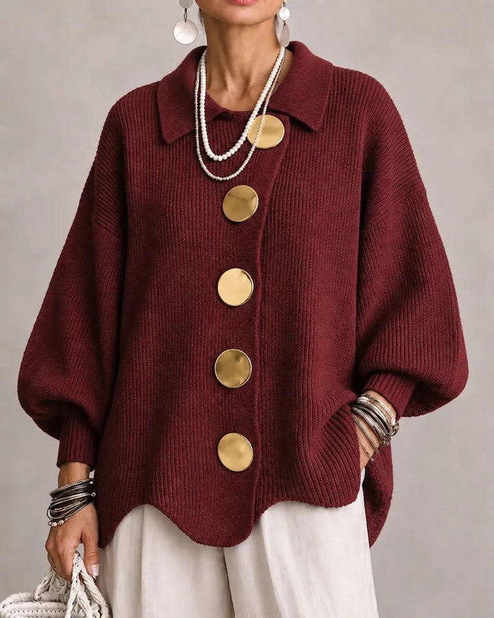 Karina | Cardigan Oversize à Col et Boutons