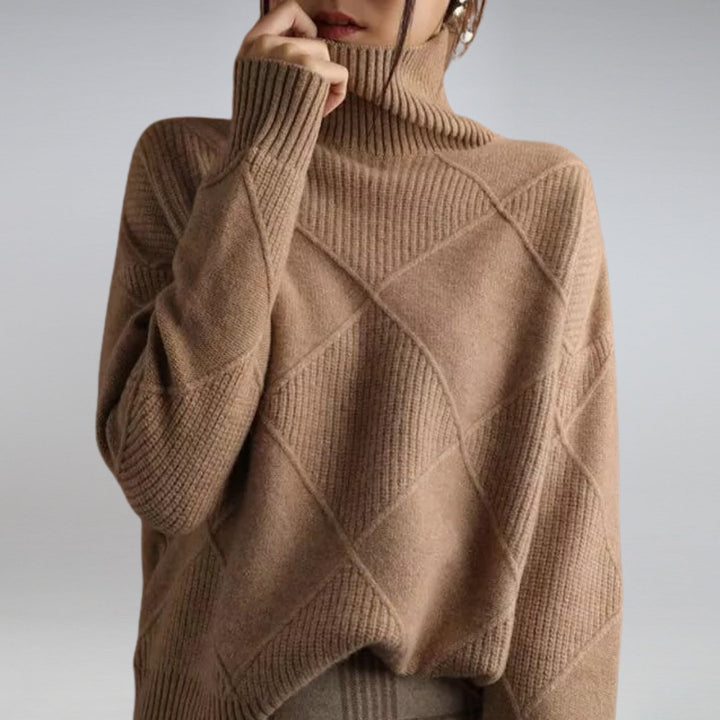 Linda | Pull Élégant à Col Roulé