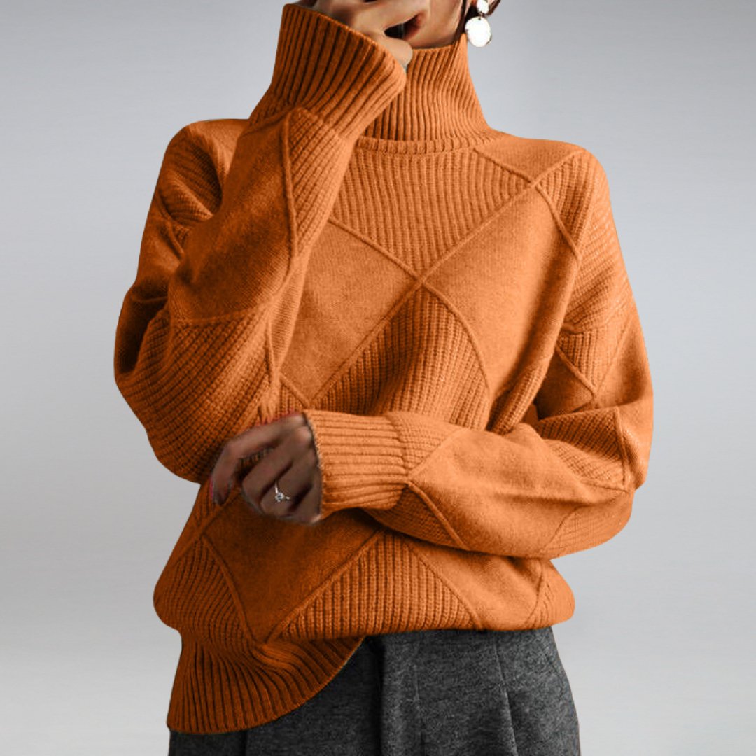 Linda | Pull Élégant à Col Roulé