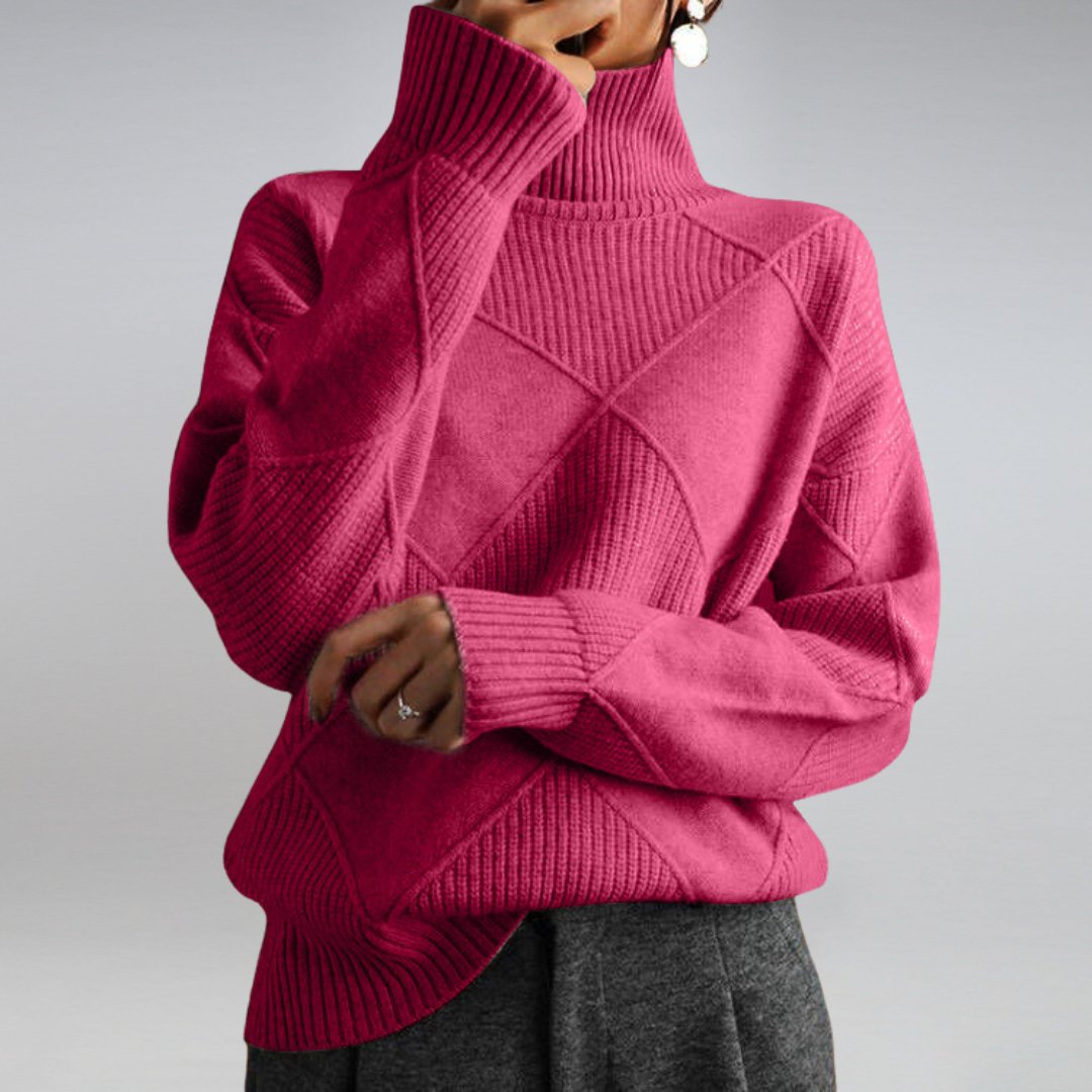 Linda | Pull Élégant à Col Roulé