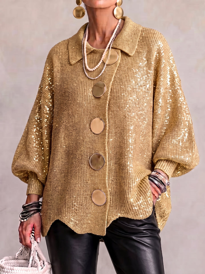 Karina | Cardigan Oversize à Col et Boutons