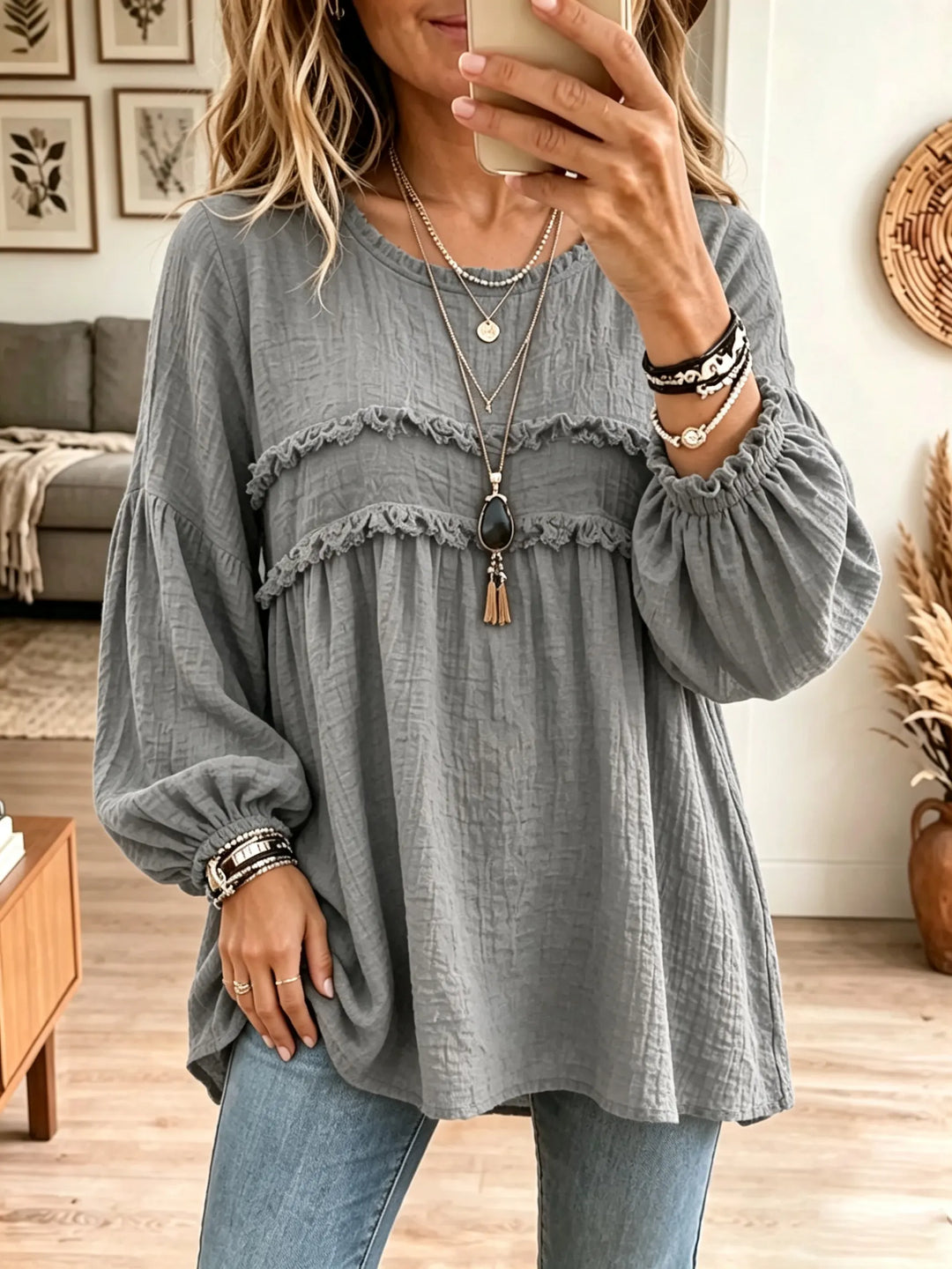 Capucine | Blouse Tunique Babydoll à Volants