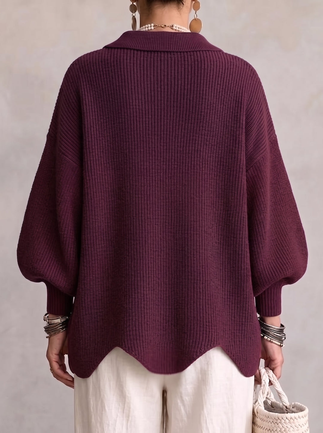 Karina | Cardigan Oversize à Col et Boutons