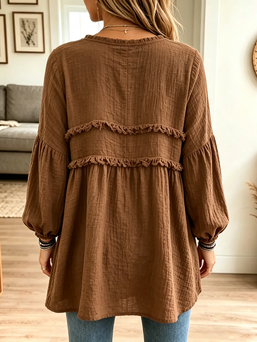 Capucine | Blouse Tunique Babydoll à Volants