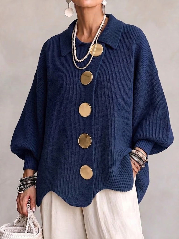 Karina | Cardigan Oversize à Col et Boutons