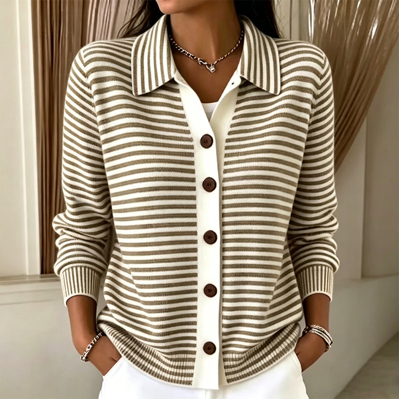 Wren | Cardigan Rayé en Maille
