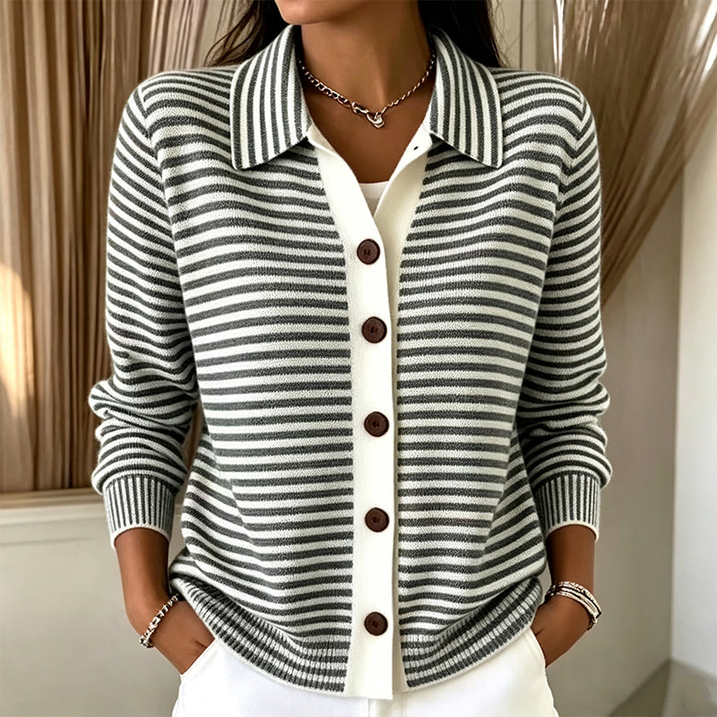 Wren | Cardigan Rayé en Maille