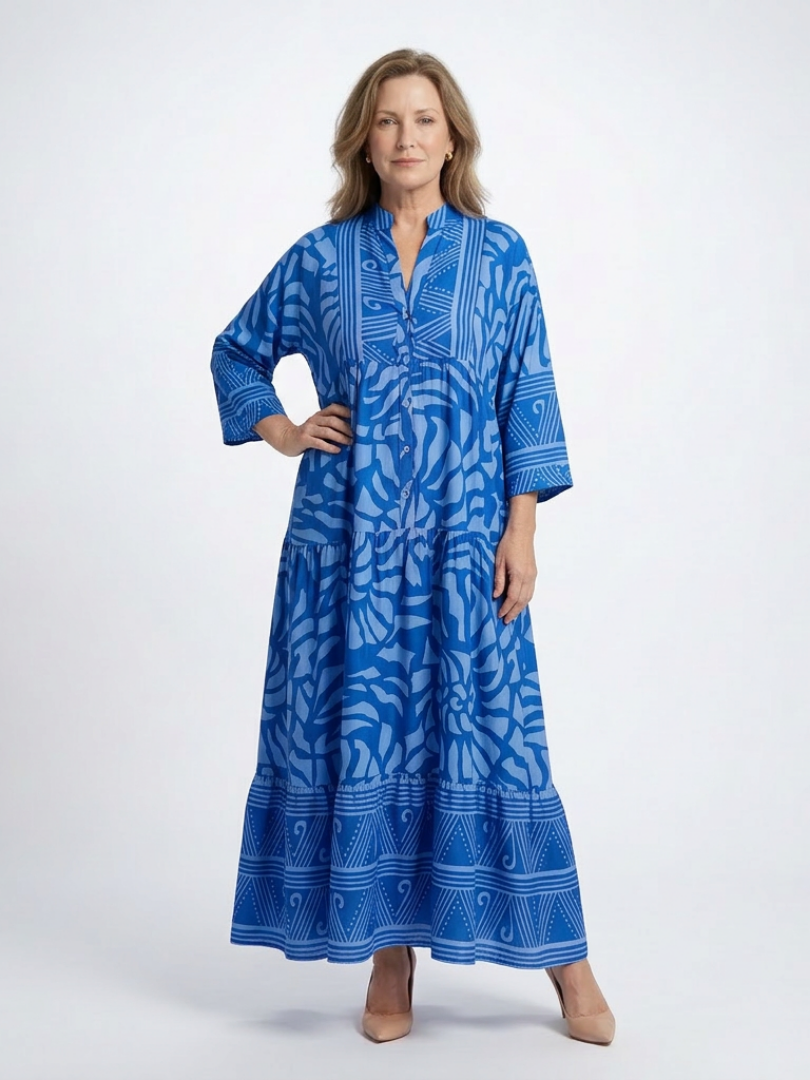 Maison Élise | Robe Midi à Boutons Marielle