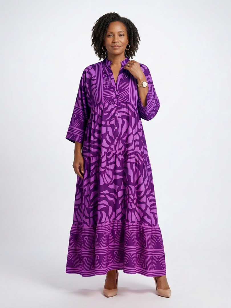 Maison Élise | Robe Midi à Boutons Marielle