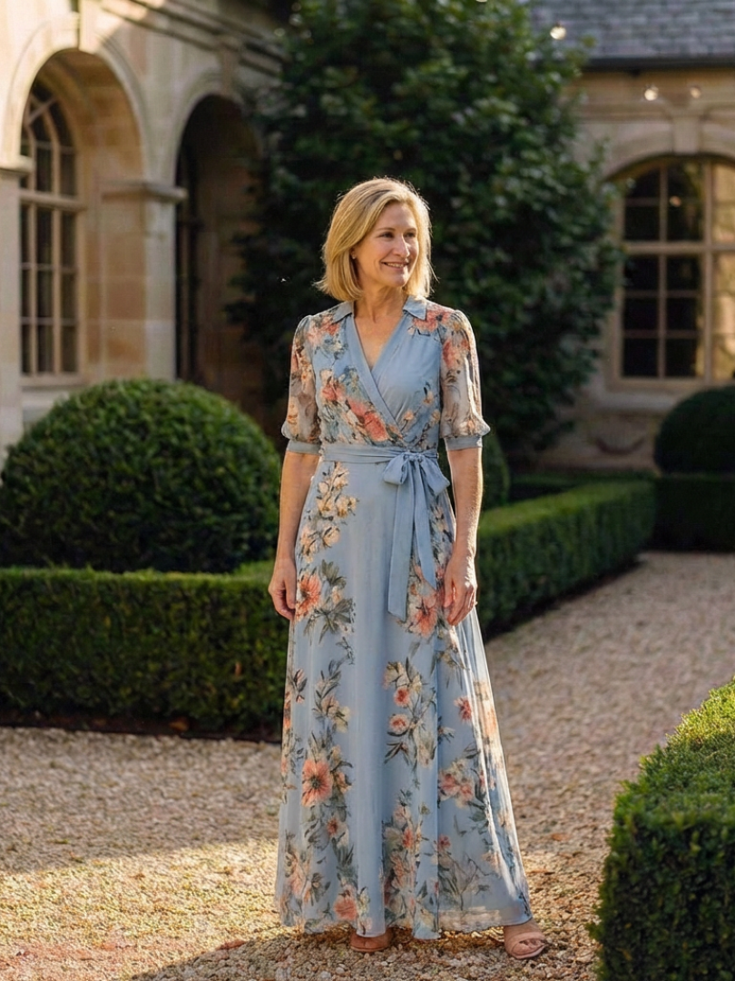 Maison Élise | Robe Maxi à Enveloppe Elowen