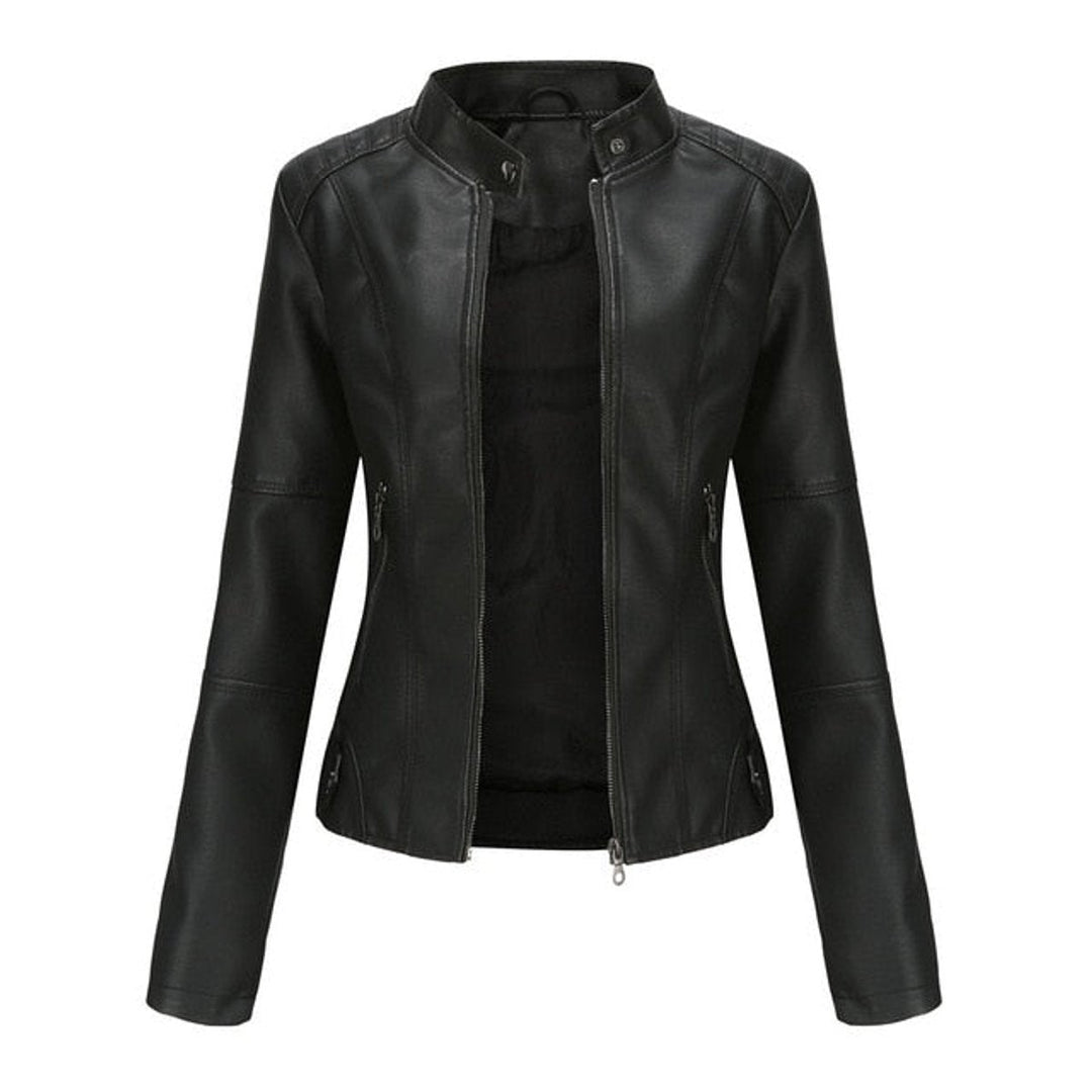 Helen | Veste Motarde Raffinée à Col Montant