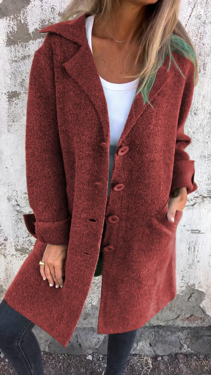 Lucille | Manteau Long Décontracté à Revers
