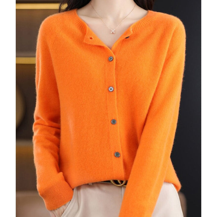 Joséphine | Cardigan en Laine à Col Rond Boutonné